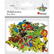 Zabawki kreatywne - Naklejki piankowe zwierzęta ptaki gady mix 48szt - miniaturka - grafika 1