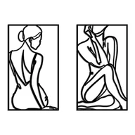 Naklejki na ścianę - Metalowa dekoracja ścienna 42x70 cm Minimalist Female – Wallity - miniaturka - grafika 1