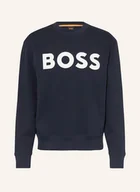 Bluzy męskie - Boss Bluza Nierozpinana Webasiccrew blau - BOSS - miniaturka - grafika 1