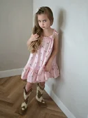 Sukienki i spódniczki dla dziewczynek - Sukienka zmieniająca kolory w słońcu - Vanessa Flowers na ramiączkach - miniaturka - grafika 1