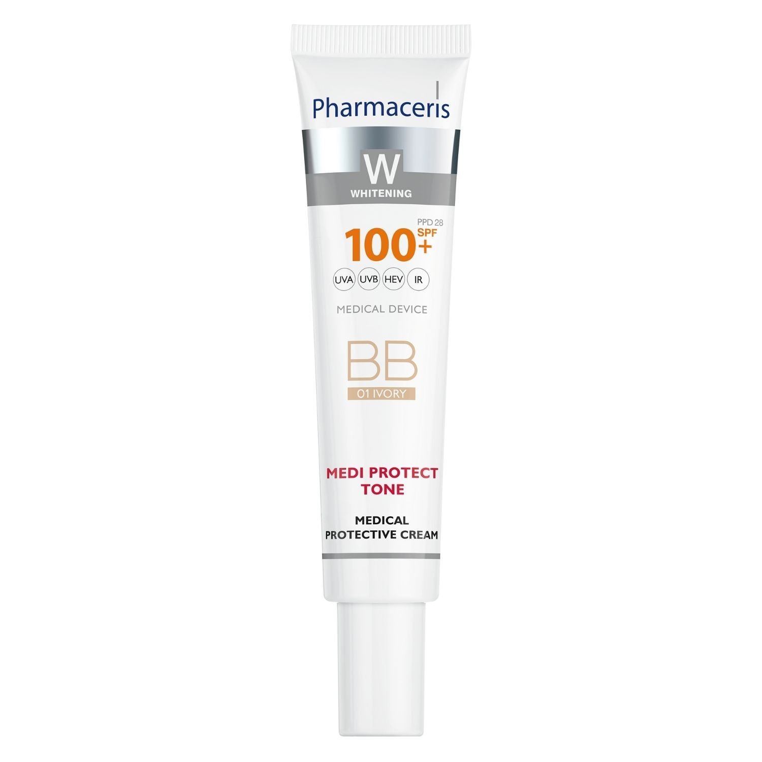 Pharmaceris W Medi Protect Tone Medyczny krem ochronny BB, SPF100+, 01 Ivory