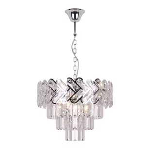 Kaja Toscana Gold lampa wisząca 6x40W srebrny/kryształ K-8172 - Lampy sufitowe - miniaturka - grafika 1