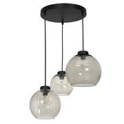 Lampy sufitowe - Luminex Bollar 3291 lampa wisząca zwis 3x60W E27 dymiony/czarny - miniaturka - grafika 1
