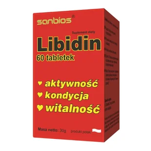 Sanbios SANBIOS Libidin 500mg. 60tabl. 5908230845116 - Suplementy diety - miniaturka - grafika 1