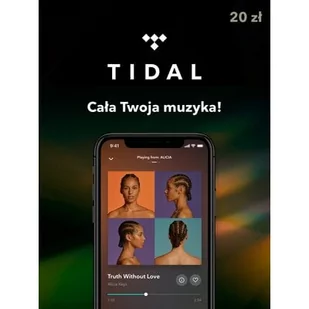 TIDAL Karta podarunkowa 20 zł - Kody i doładowania cyfrowe - miniaturka - grafika 1