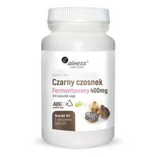 MEDICALINE Aliness Czarny czosnek fermentowany ABG10+ 400 mg x 100 kaps Vege - Przeziębienie i grypa - miniaturka - grafika 1