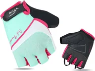 Rękawiczki rowerowe - Vivo Rękawiczki rowerowe damskie SB-01-8501-D turkusowo-białe r. L 4962522 - miniaturka - grafika 1