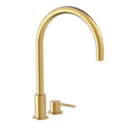 Baterie umywalkowe - Bateria umywalkowa 2-otworowa Tres Study złoty mat 26110501OM - miniaturka - grafika 1