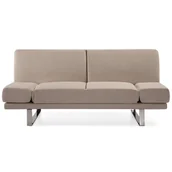 Sofy i kanapy - Beliani Sofa rozkładana beżowa YORK 7552 - miniaturka - grafika 1