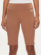 Spodenki damskie - EA7 Emporio Armani Szorty sportowe 3DTS53 TJ01Z 1731 Brązowy Regular Fit - miniaturka - grafika 1