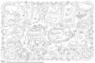 Kolorowanki, wyklejanki - Kolorowanka Podłogowa XXL, Zoo - miniaturka - grafika 1