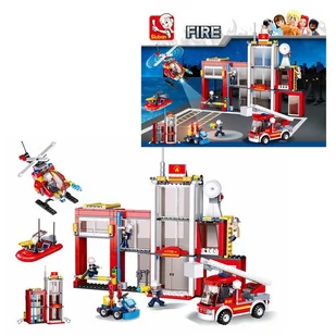 Sluban Klocki Fire Straż Remiza Strażacka 621 el. G096084 B0631 - Klocki - miniaturka - grafika 1