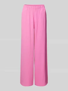 Spodnie damskie - Spodnie materiałowe w jednolitym kolorze model ‘TINNI’ - grafika 1