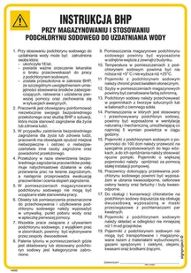 IAD02 INSTRUKCJA BHP PRZY MAGAZYNOWANIU I STOSOWANIU PODCHLORYNU SODOWEGO DO UZDATNIANIA WODY, FN - FOLIA SAMOPRZYLEPNA; (245X350MM) - Instrukcje stanowiskowe BHP - miniaturka - grafika 1