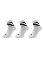 Skarpetki damskie - adidas Zestaw 3 par wysokich skarpet unisex 3S C Spw Mid 3P HT3456 Biały - miniaturka - grafika 1