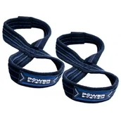 Pozostały sprzęt i akcesoria do ćwiczeń - Paski do podnoszenia ciężarów Power System  Lifting Straps Figure 8 Silové Popruhy Trhačky Modré S/M - miniaturka - grafika 1