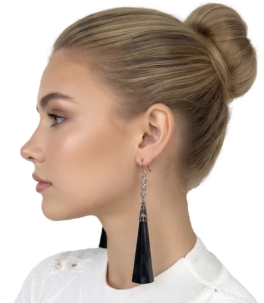 Eleganckie KOLCZYKI 10cm geometryczne długie wiszące szyk elegancja
