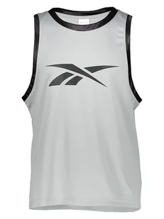 Reebok Koszulka sportowa "Basketball" w kolorze szaro-czarnym - Koszulki sportowe męskie - miniaturka - grafika 1