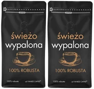 Kawa - Kawa ziarnista 2kg ŚWIEŻO PALONA 100% ROBUSTA (2x1kg) - miniaturka - grafika 1
