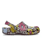 Klapki i japonki damskie - Crocs Chodaki "Classic Retro Floral" w kolorze czerwonym ze wzorem - miniaturka - grafika 1
