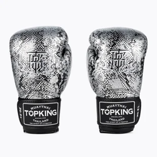 Rękawice bokserskie Top King Muay Thai Super Star Air Snake black/silver - Rękawice bokserskie - miniaturka - grafika 1