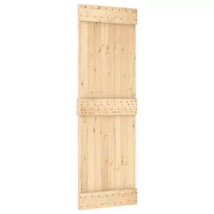 Drzwi przesuwne z osprzętem, 70x210 cm, lite drewno sosnowe 8721012082854 - Drzwi wewnętrzne - miniaturka - grafika 4