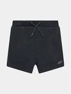 Spodenki damskie - 4F Szorty sportowe 4FJSS23TSHOM048 Czarny Regular Fit - miniaturka - grafika 1