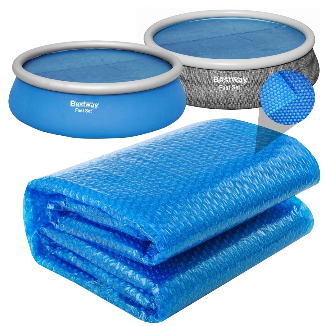Bestway gruba mata fola solarna pływająca do basenu  fast set 457x122cm