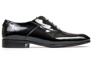 Czarne lakierki - wiedenki / oxfordy 6900-lakier T31 38 - Półbuty męskie - miniaturka - grafika 1