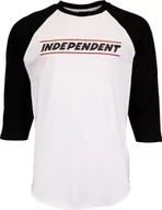 Koszulki męskie - t-shirt męski INDEPENDENT BTG SHEAR BASEBALL TOP Black/White - miniaturka - grafika 1