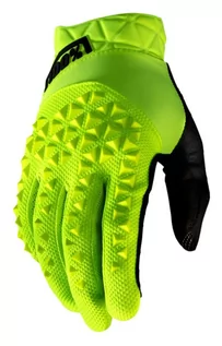 Rękawiczki rowerowe - 100%, Rękawiczki kolarskie, Geomatic Glove fluo yellow, zielony, rozmiar L - grafika 1