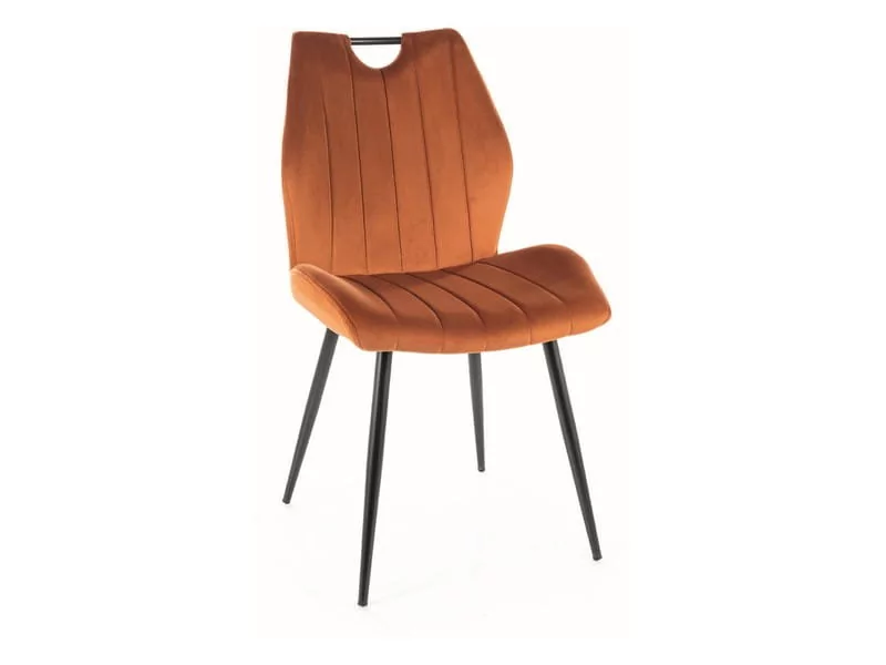 Krzesło tapicerowane do jadalni ARCO VELVET cynamon SIGNAL