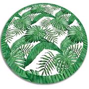 Dywany - Dywan okrągły winylowy do domu okrągła palmowe liście fi100 cm - miniaturka - grafika 1