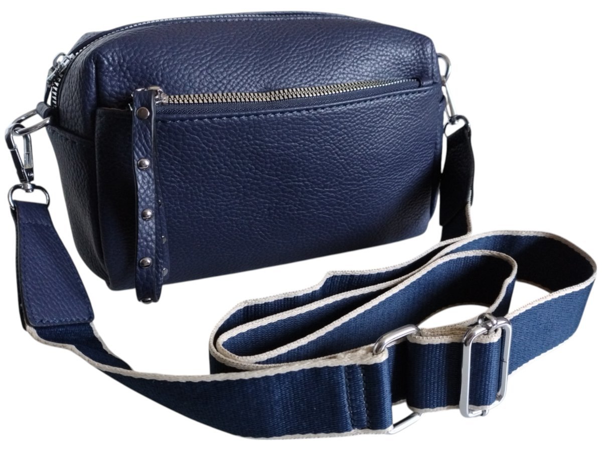 Torebka Damska, Modna Mała Listonoszka Na Ramię, Kolor Niebieski, Miejska