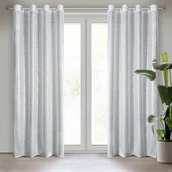 Zasłony - Zasłona na przelotkach MILY 140 x 250 cm biały - miniaturka - grafika 1