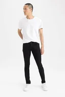 Spodnie męskie - Defacto Spodnie Jeansowe Czarne Rurki 42-44/32 P6U - miniaturka - grafika 1