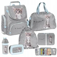 Plecaki szkolne i tornistry - ZESTAW SZKONY PASO KOTEK TORNISTER PIÓRNIK WOREK TORBA BIDON ŚNIADANIÓWKA - miniaturka - grafika 1