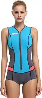 Stroje kąpielowe - Cressi Cressi Women's Idra Swimsuit Strój kąpielowy Lady z neoprenu o grubości 2mm ,Jasny niebieski ,S ,DG005102 DG005102 - grafika 1