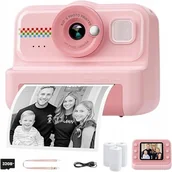 Aparaty natychmiastowe - Aparat Natychmiastowy Druku Termicznego Dla Dzieci Ala Instaks 32 Gb Różowy - miniaturka - grafika 1