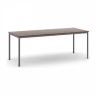 Stoły - B2B Partner Stół do jadalni 2000 x 800 mm, blat orzech, nogi ciemnoszare 555712 - miniaturka - grafika 1