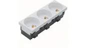 Kanały kablowe - Hager polo tehalit.GB-EG Gniazdo z/u 33st potrójne 45x45mm bezhalogenowe biały EER3339010 EER3339010 - miniaturka - grafika 1