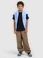 Koszulki dla chłopców - 4F T-shirt gładki chłopięcy - czarny 158 (12-13 lat) - miniaturka - grafika 1