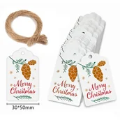 Akcesoria do pakowania - Etykieta Ze Sznurkiem Merry Christmas 5 Szt. - miniaturka - grafika 1