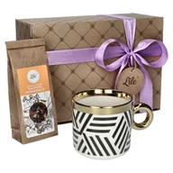 Kubki - Kubek z herbatą Soczysta Pomarańcza porcelanowy 345 ml Lile Domino LI-089G - miniaturka - grafika 1