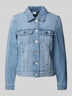 Kurtki damskie - Kurtka jeansowa o kroju regular fit z mieszanki bawełny model ‘ZORICA’ - miniaturka - grafika 1