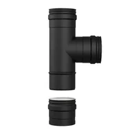 Rury i kanały wentylacyjne - MK ZARY  Trójnik kominowy 90/80 z deklem do piecyka na pellet - miniaturka - grafika 1