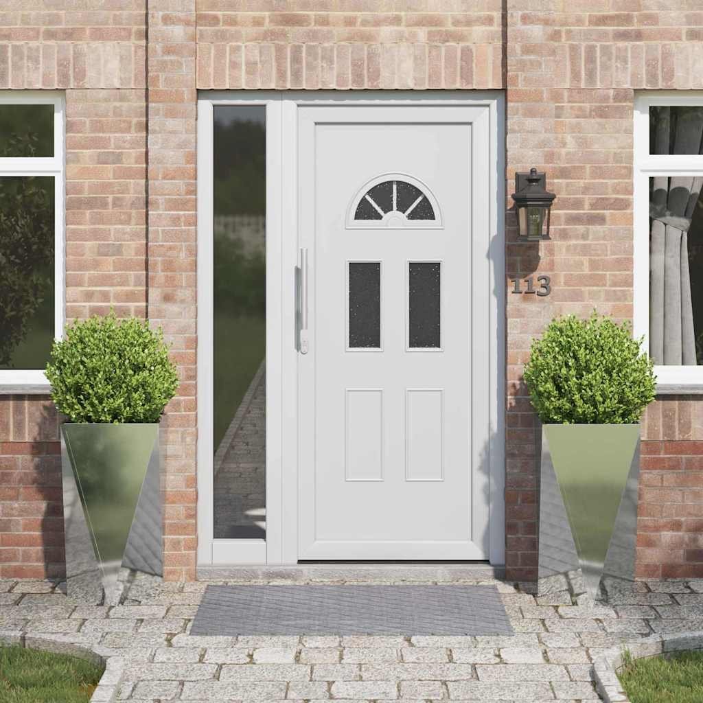 vidaXL Donica 2 pcs Srebrny 40 x 40 x 75 cm Stal Galwanizowana