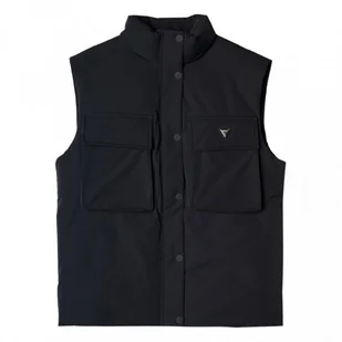 Damski bezrękawnik puchowy Guess Aurlie SL Puffer Overshirt - czarny - Kamizelki damskie - miniaturka - grafika 1