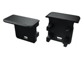 Akcesoria do oświetlenia - Zaślepka do profilu W z kloszem Basic z otworem - Czarna - miniaturka - grafika 1