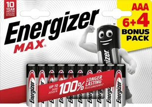 Energizer Energizer LR03/10 Max AAA 6+4 zdarma - Baterie i akcesoria - miniaturka - grafika 1